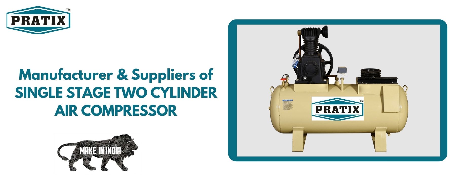 SINGLE STAGE TWO CYLINDER AIR COMPRESSOR